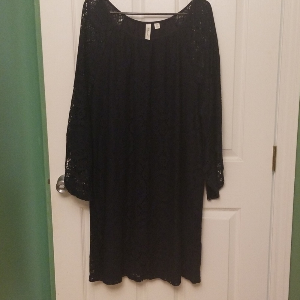 Blue lace dress, plus size